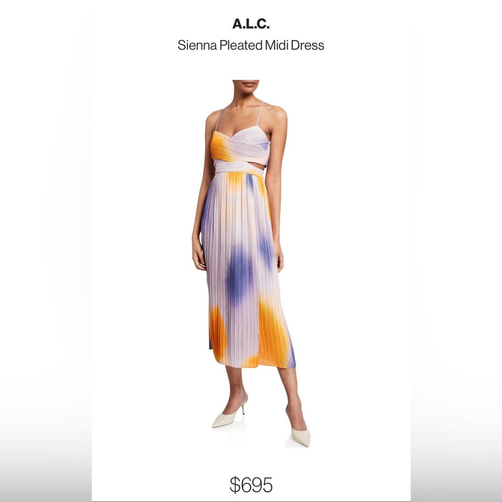 A.L.C Sienna ombré pleated dress